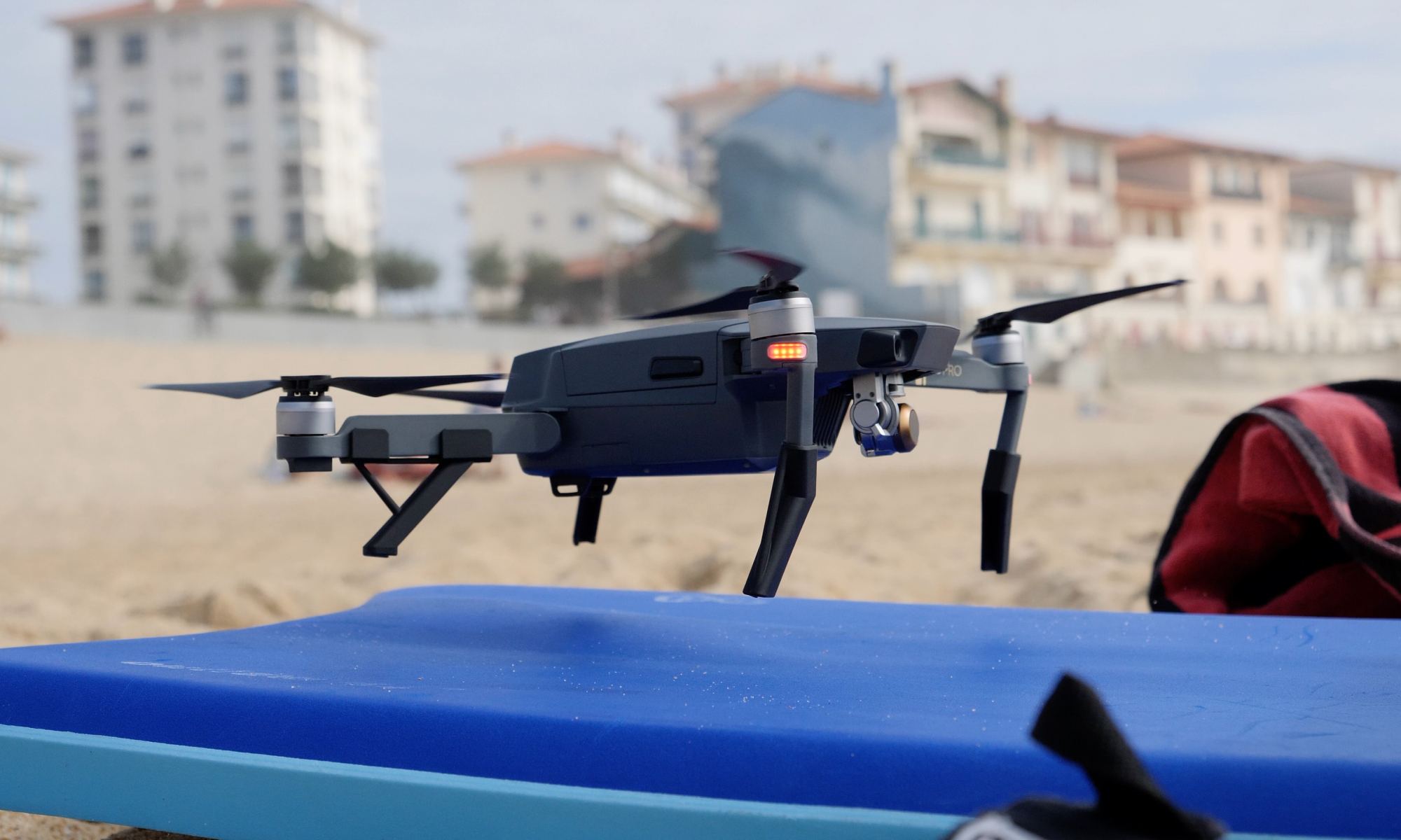 DJI Mavic Pro taking of from a bodyboard. Location: Hossegor la sud